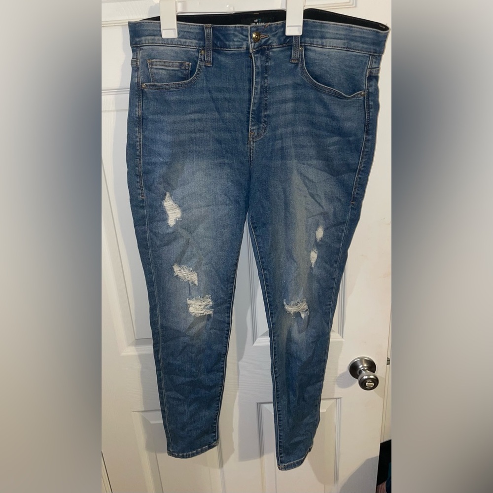 LuLaRoe Distressed Blue Jeans
